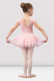 Girls Mirella Watercolor Cap Sleeve Tutu Dress