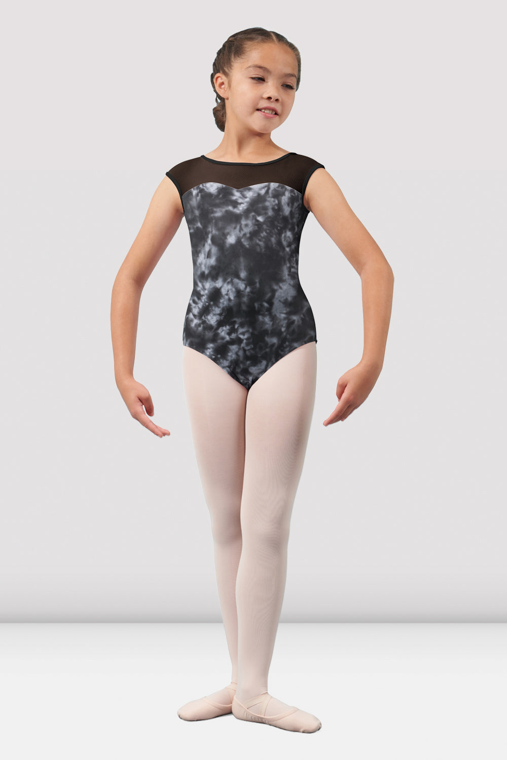 Girls Mirella Watercolor Cap Sleeve Leotard