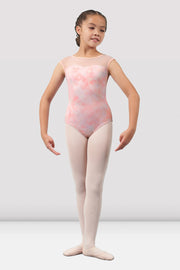 Girls Mirella Watercolor Cap Sleeve Leotard