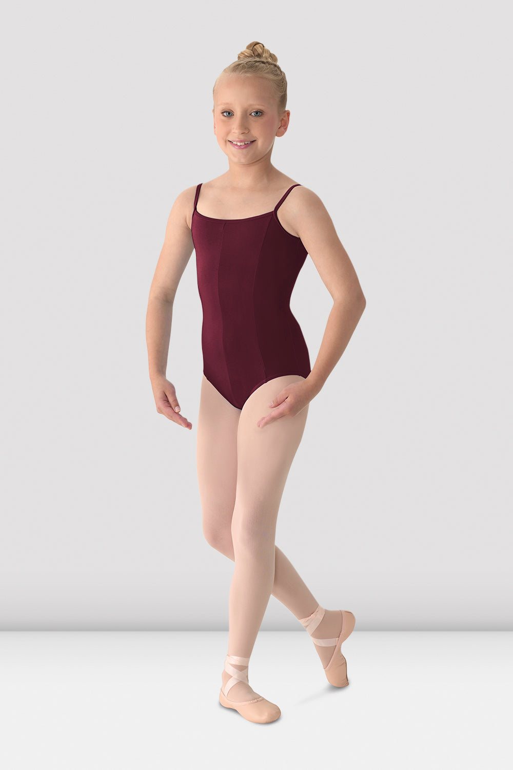 Girls Mirella Princess Seam V Front Camisole Leotard