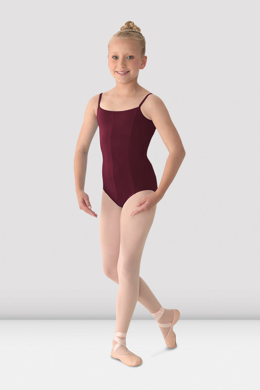 Girls Mirella Princess Seam V Front Camisole Leotard