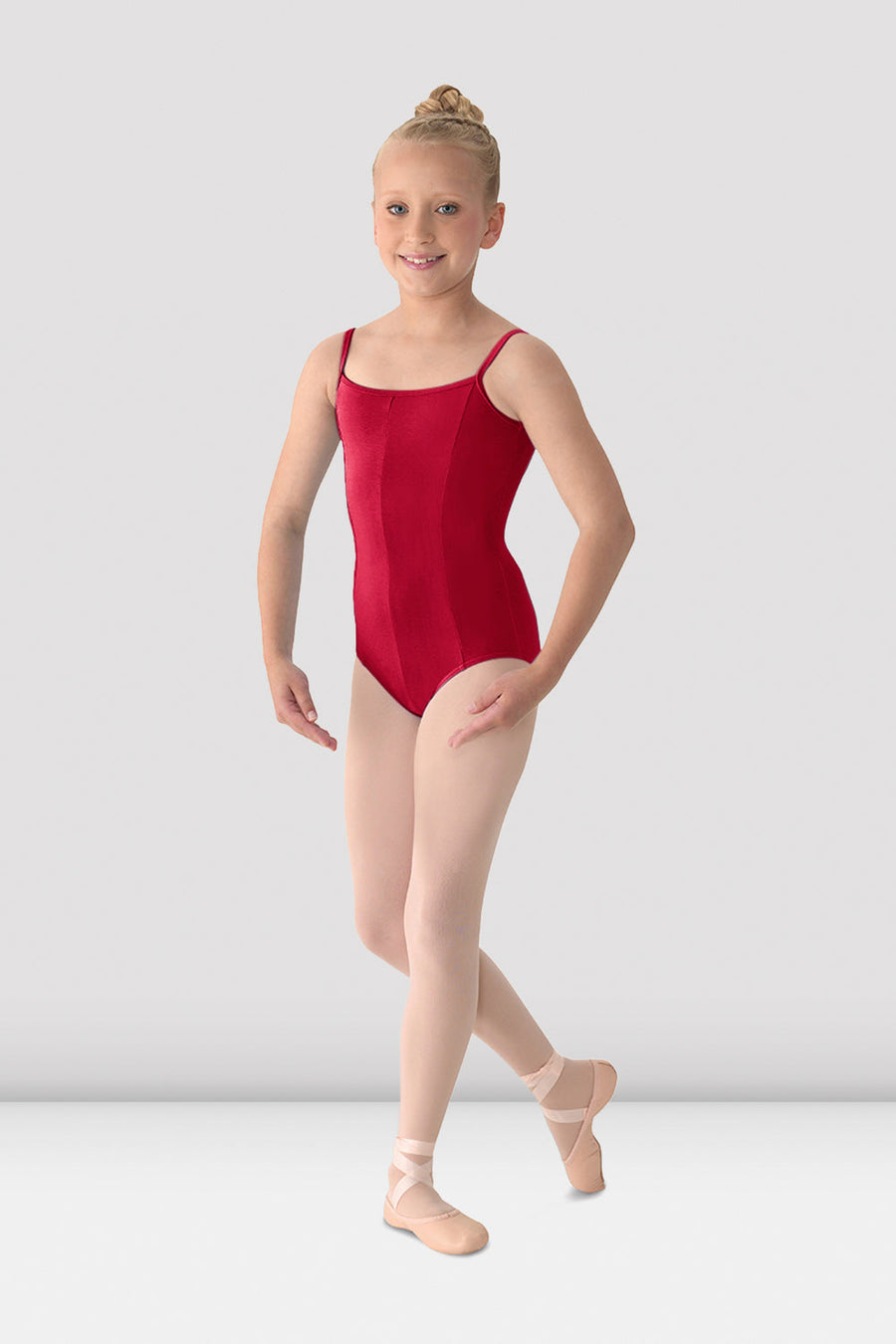 Girls Mirella Princess Seam V Front Camisole Leotard