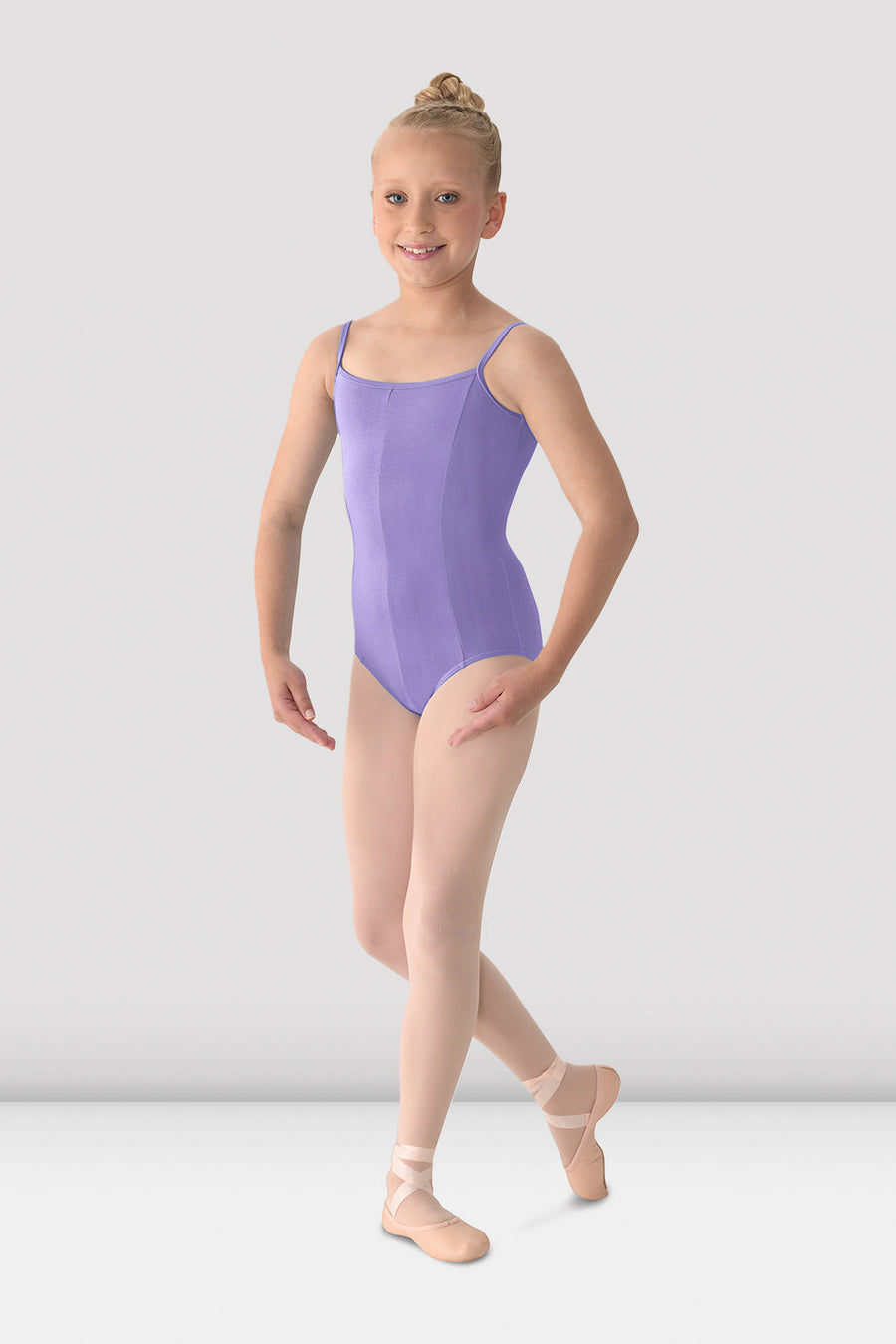 Girls Mirella Princess Seam V Front Camisole Leotard