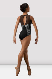 Ladies Mirella Watercolor Open Back Tank Leotard