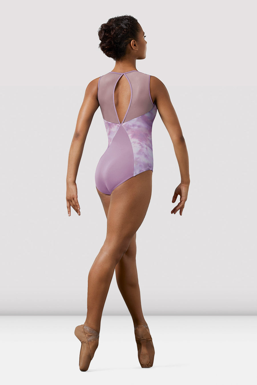 Ladies Mirella Watercolor Open Back Tank Leotard