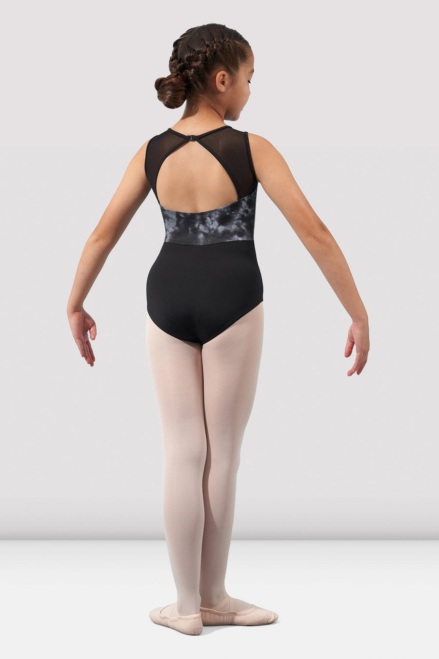 Girls Mirella Watercolor Open Back Leotard