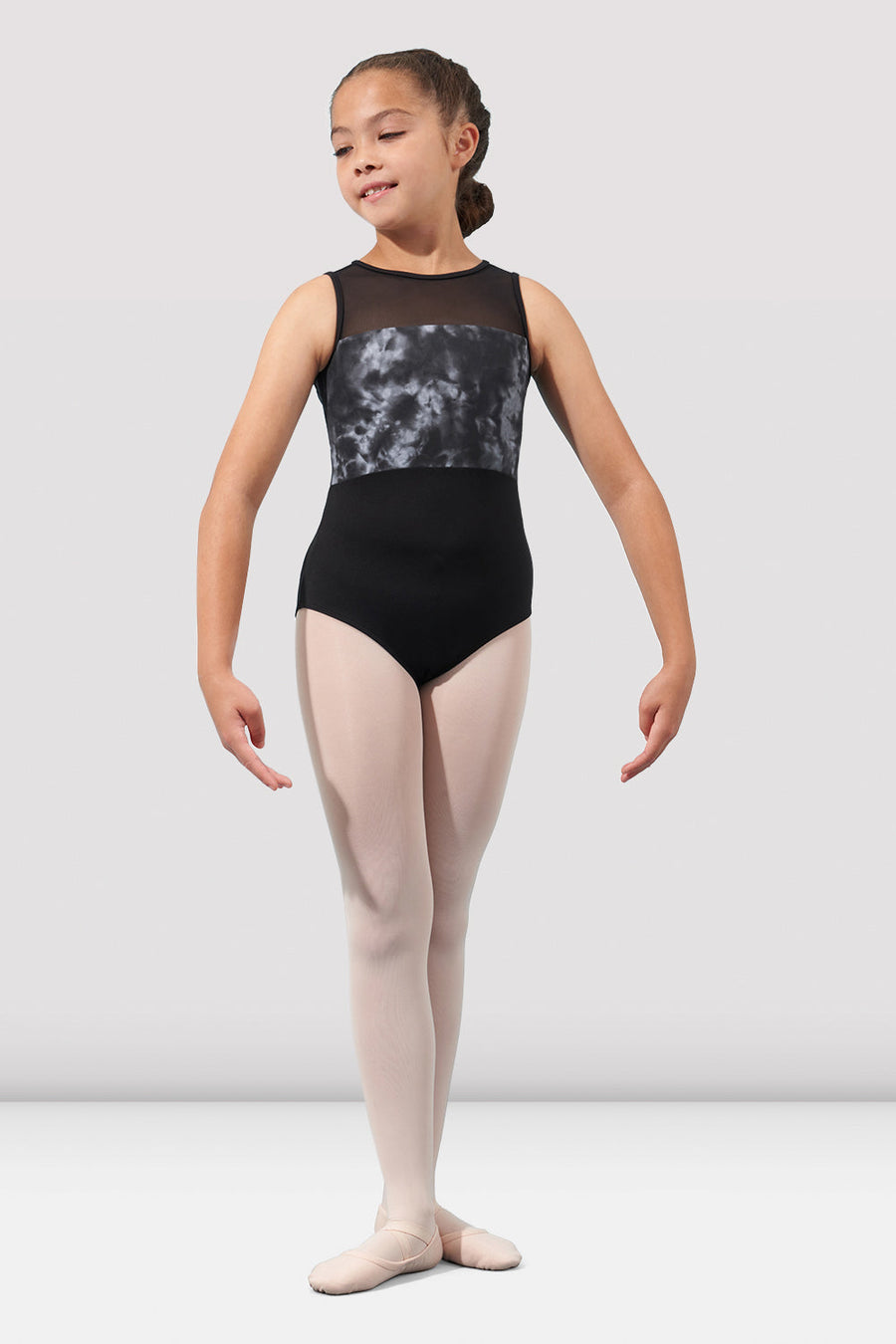 Girls Mirella Watercolor Open Back Leotard