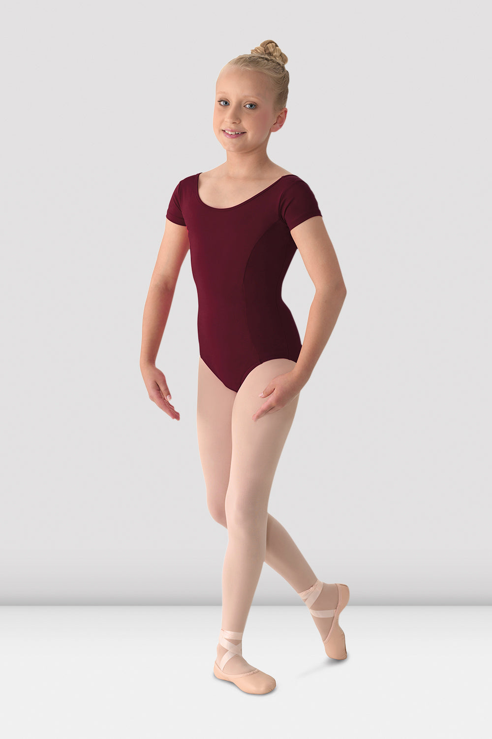 Girls Mirella Classic Short Sleeve Leotard