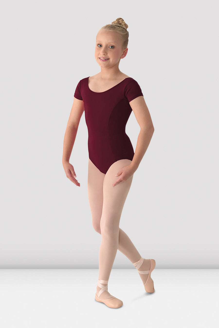 Girls Mirella Classic Short Sleeve Leotard
