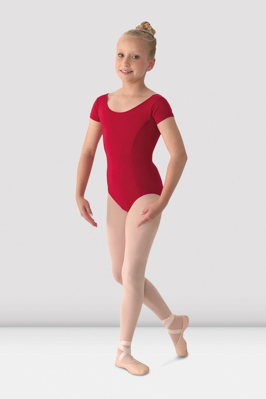 Girls Mirella Classic Short Sleeve Leotard