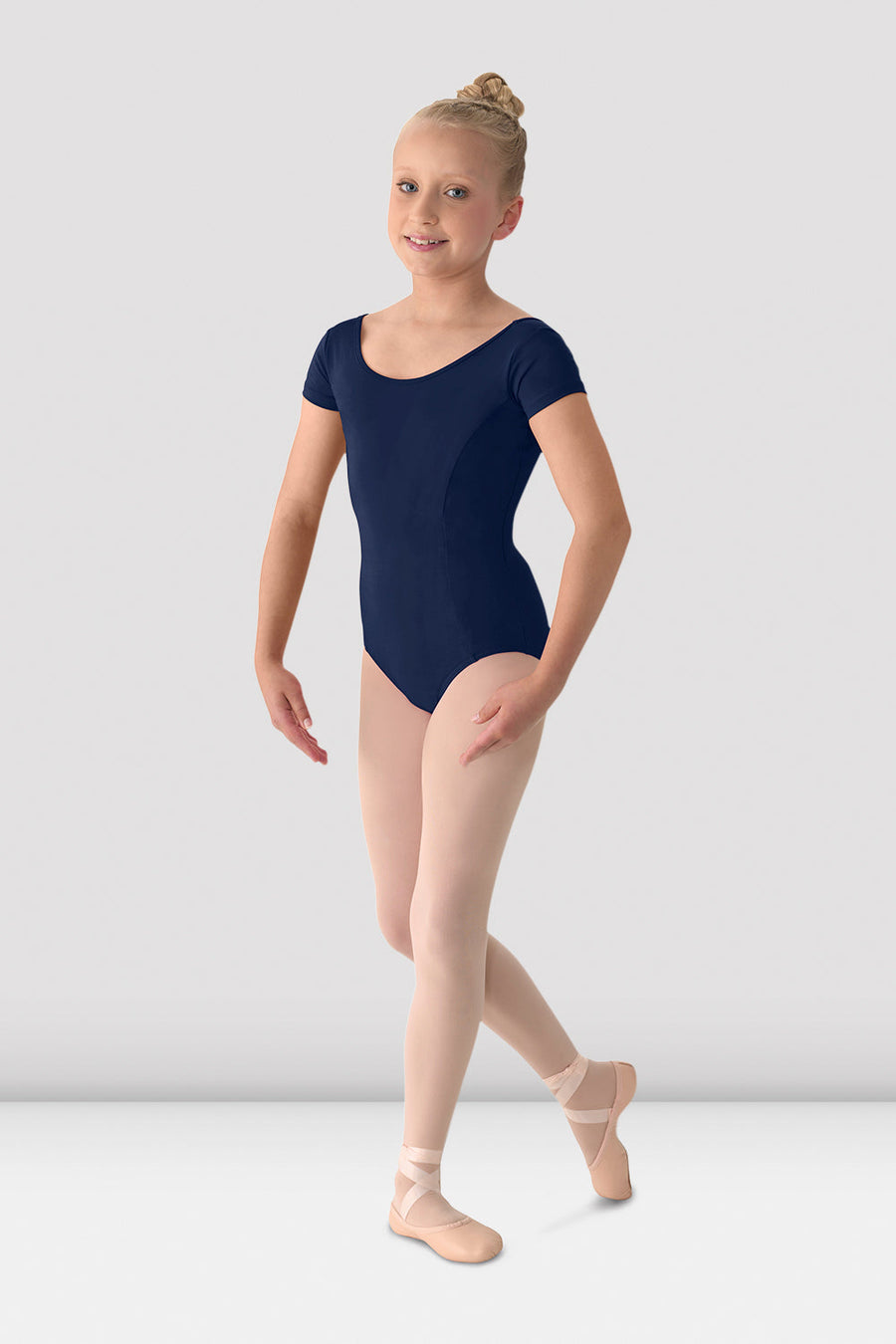 Girls Mirella Classic Short Sleeve Leotard
