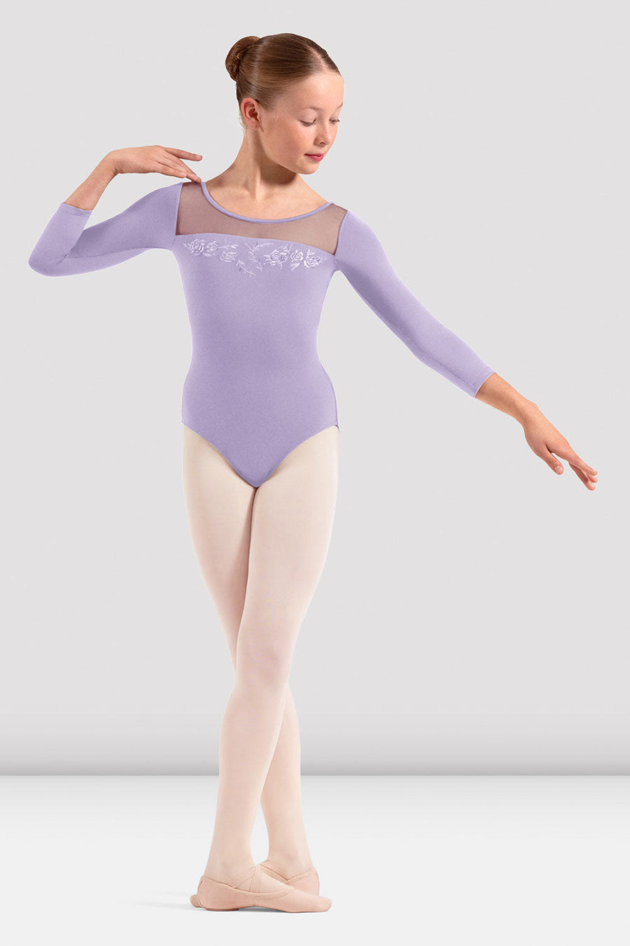 Girls Mirella Adagio 3/4 Sleeve Leotard