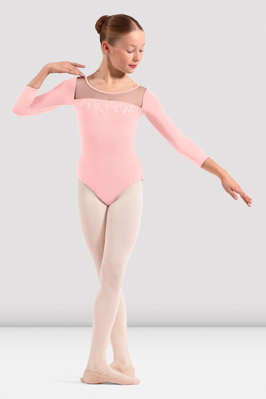 Girls Mirella Adagio 3/4 Sleeve Leotard