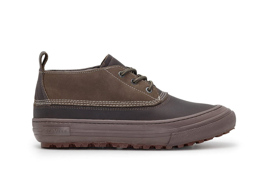 Men's Carson 3 Eye Boot in Charcoal leather, side view