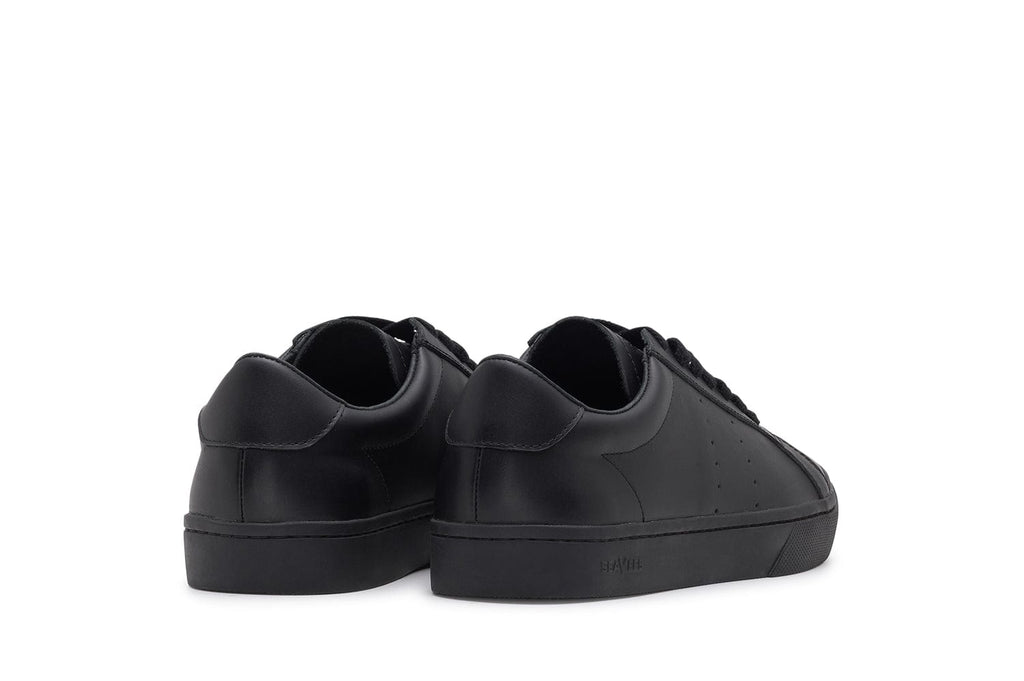 Men's Diamond Cup sneaker in Black leather, heel view
