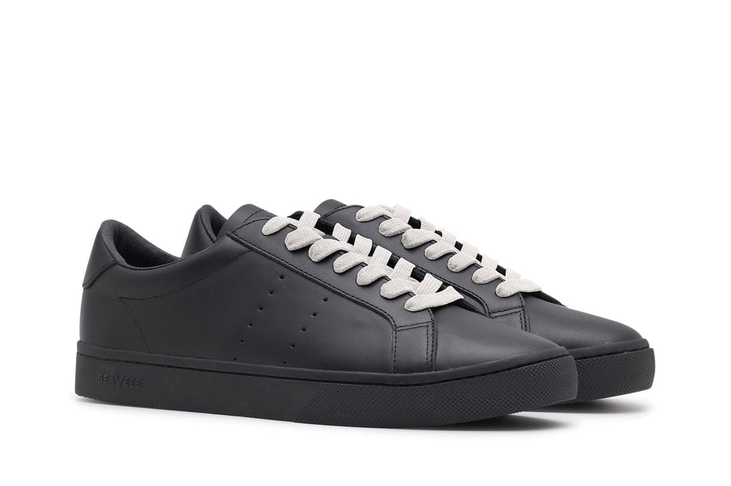 Men's Diamond Cup sneaker in Black leather, three-quarter view, alternate shot 2