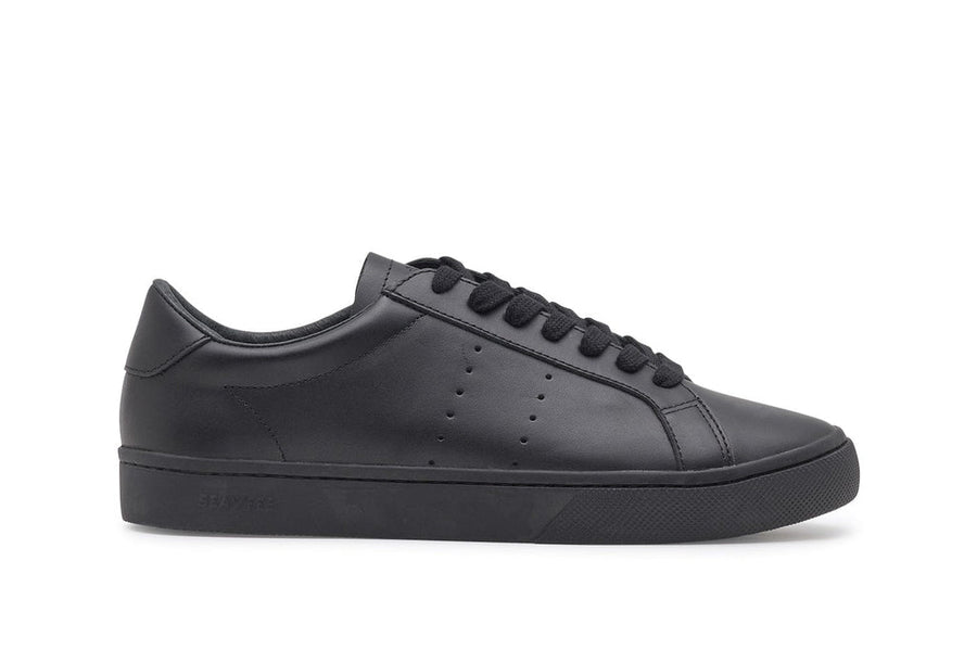 Men's Diamond Cup sneaker in Black leather, side view