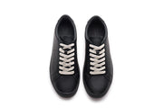 Men's Diamond Cup sneaker in Black leather, top view, alternate shot 2