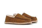 Men's Lodge Slipper in Nutmeg suede, three-quarter view