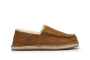 Men's Lodge Slipper in Nutmeg suede, side view, alternate shot 2