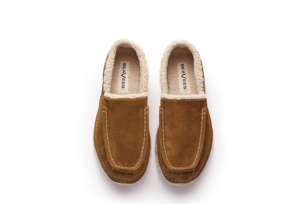 Men's Lodge Slipper in Nutmeg suede, top view