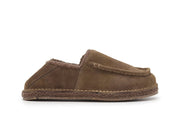 Men's Lodge Slipper in Woodsmoke suede, side view, alternate shot 2