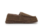 Men's Lodge Slipper in Woodsmoke suede, side view