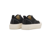 Men's Sato Oxford in Black canvas, heel view