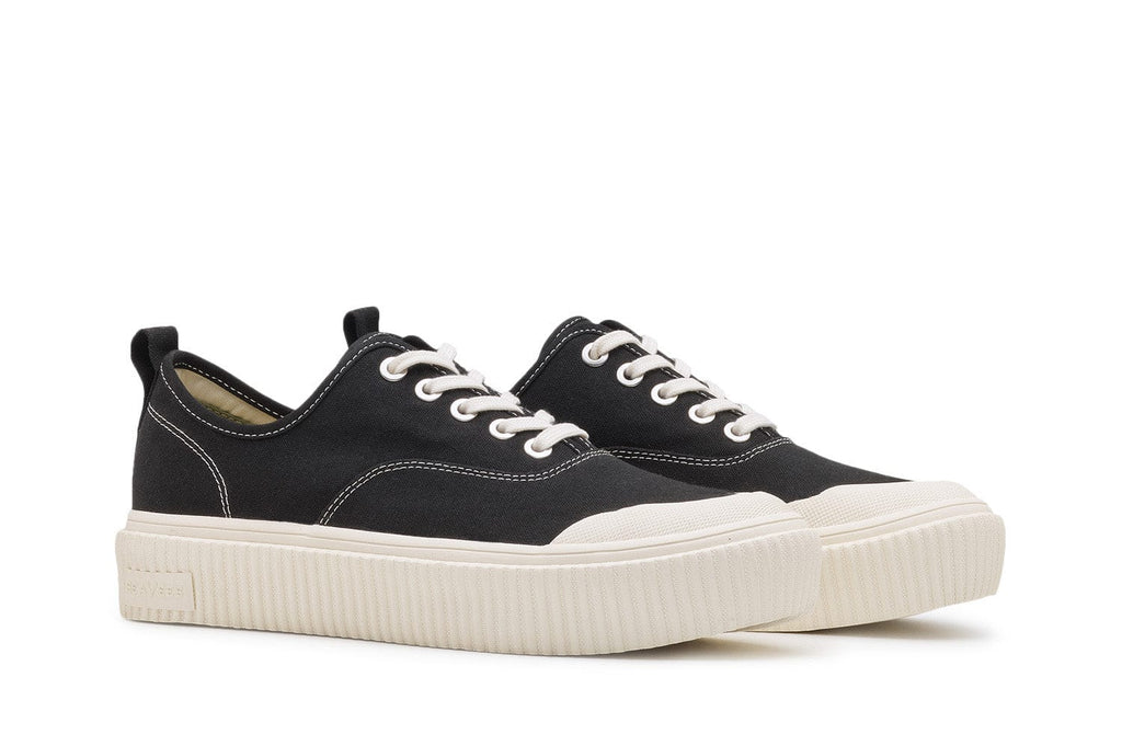 Men's Sato Oxford in Black canvas, three-quarter view