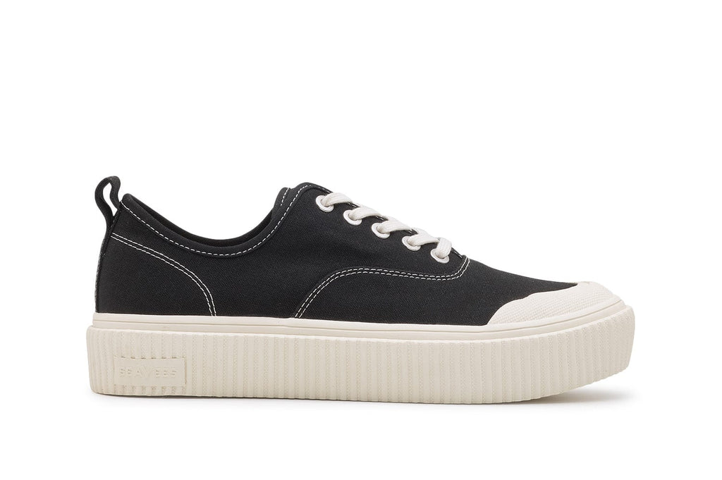 Men's Sato Oxford in Black canvas, side view
