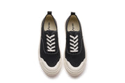 Men's Sato Oxford in Black canvas, top view