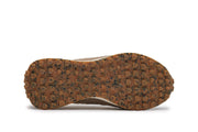 Men's Acorn Trainer sneaker in Black and Tan nylon and suede, outsole view