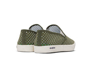 Men's Baja Slip On in Surplus Green vegan nubuck, back view