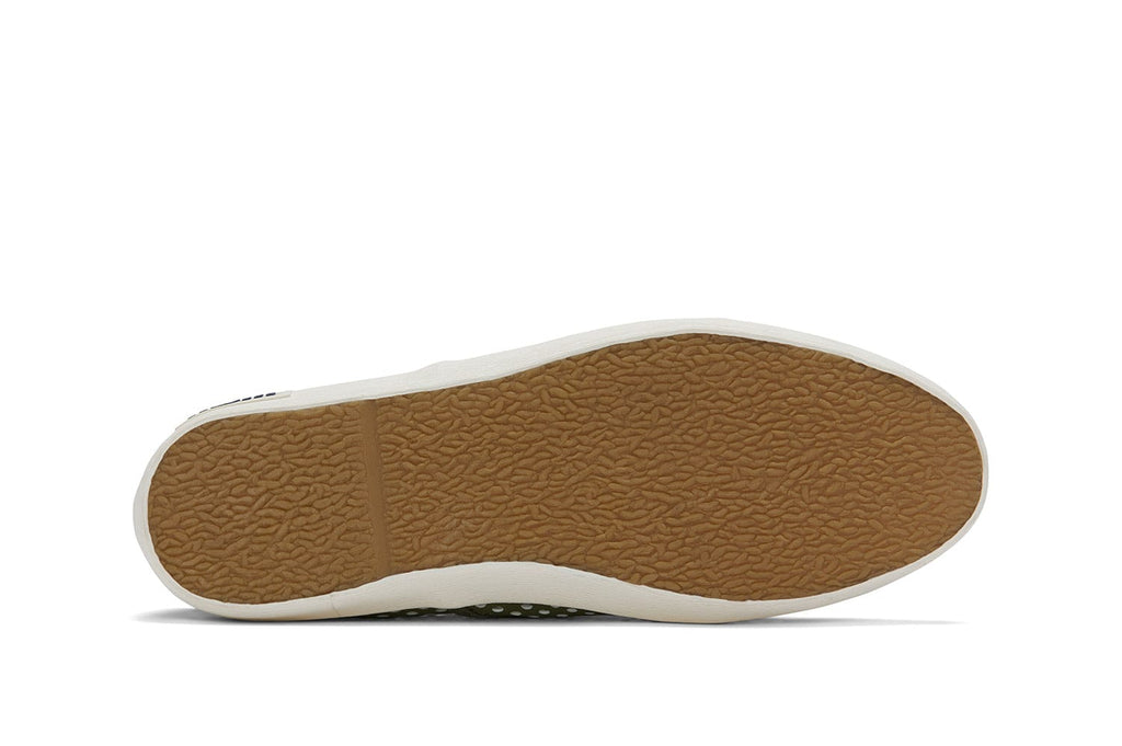 Men's Baja Slip On in Surplus Green vegan nubuck, outsole view