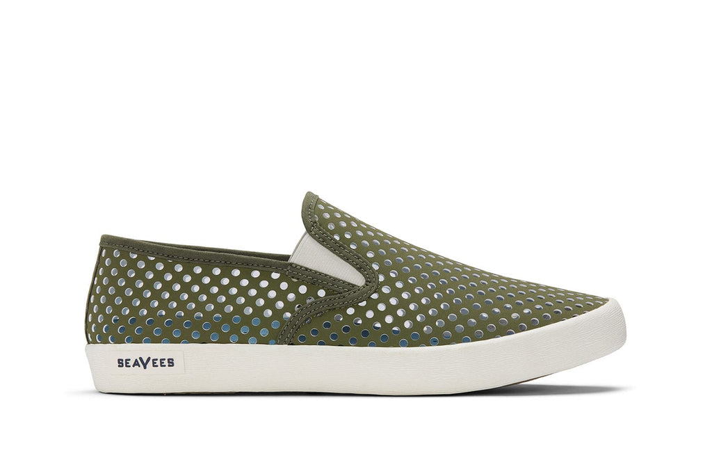 Men's Baja Slip On in Surplus Green vegan nubuck, side view