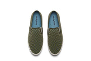 Men's Baja Slip On in Surplus Green vegan nubuck, top view
