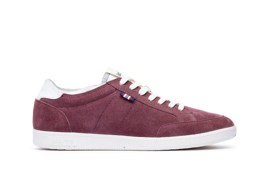 Men's Clipper Sneaker in Plum suede, side view