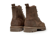 Men's Dispatch Boot in Chestnut leather, heel view