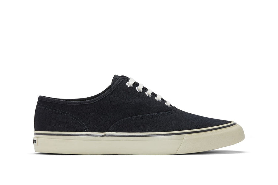 Men's Founders Edition Yacht Shoe in Black canvas, side view