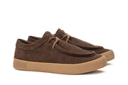 Men's Hayward Loafer in Chocolate suede, three-quarter view