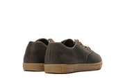 Men's Hermosa Sneaker in Charcoal leather, heel view