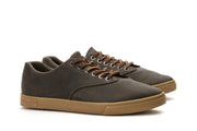 Men's Hermosa Sneaker in Charcoal leather, three-quarter view