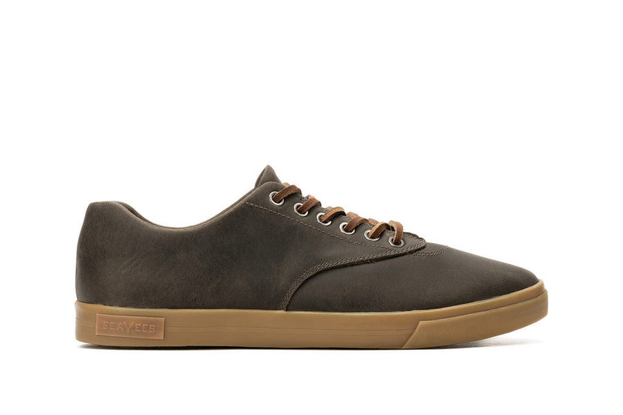 Men's Hermosa Sneaker in Charcoal leather, side view