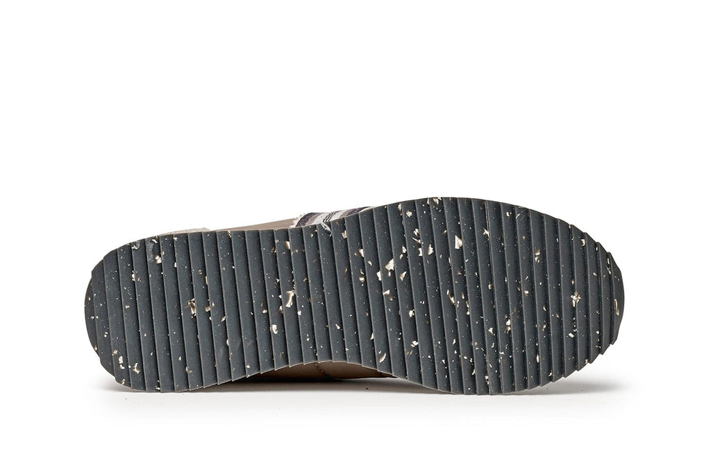 Men's Royal Runner sneaker in Latte nylon and suede, outsole view
