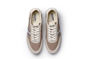 Men's Royal Runner sneaker in Latte nylon and suede, top view