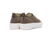 Men's Sato Oxford in Brownstone canvas, heel view