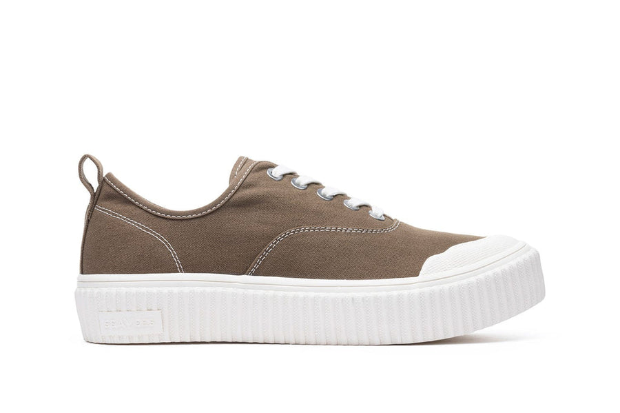 Men's Sato Oxford in Brownstone canvas, side view