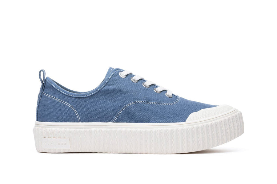 Men's Sato Oxford in Cadet Blue canvas, side view