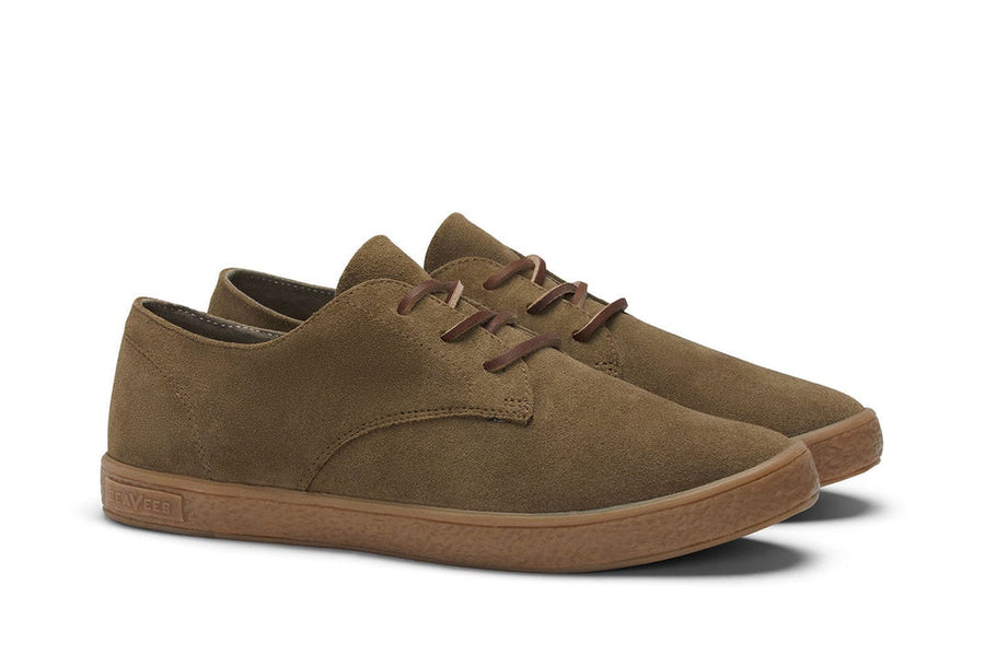 Men's Sun-tans Buck in Dusty Olive suede, three-quarter view