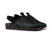 Men's Tahoe Trekker sandal in Black leather, three-quarter view